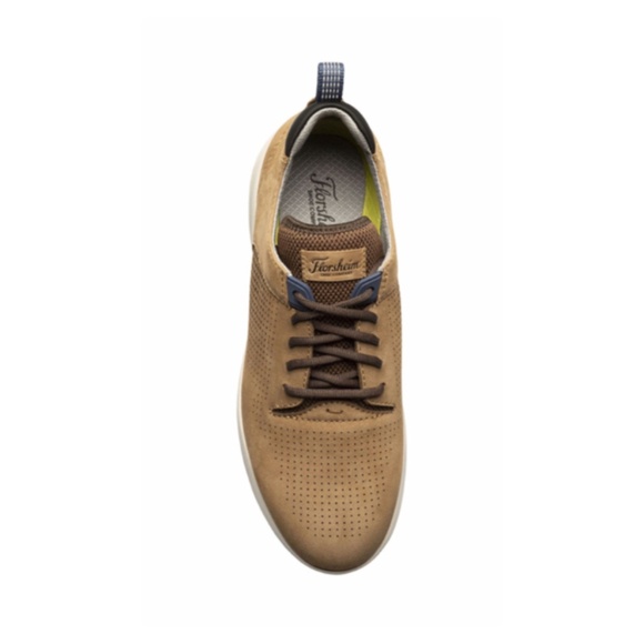 Mens Florsheim Studio Perf Toe Sneaker in Tan Nubuck. 14364 240 main image 4